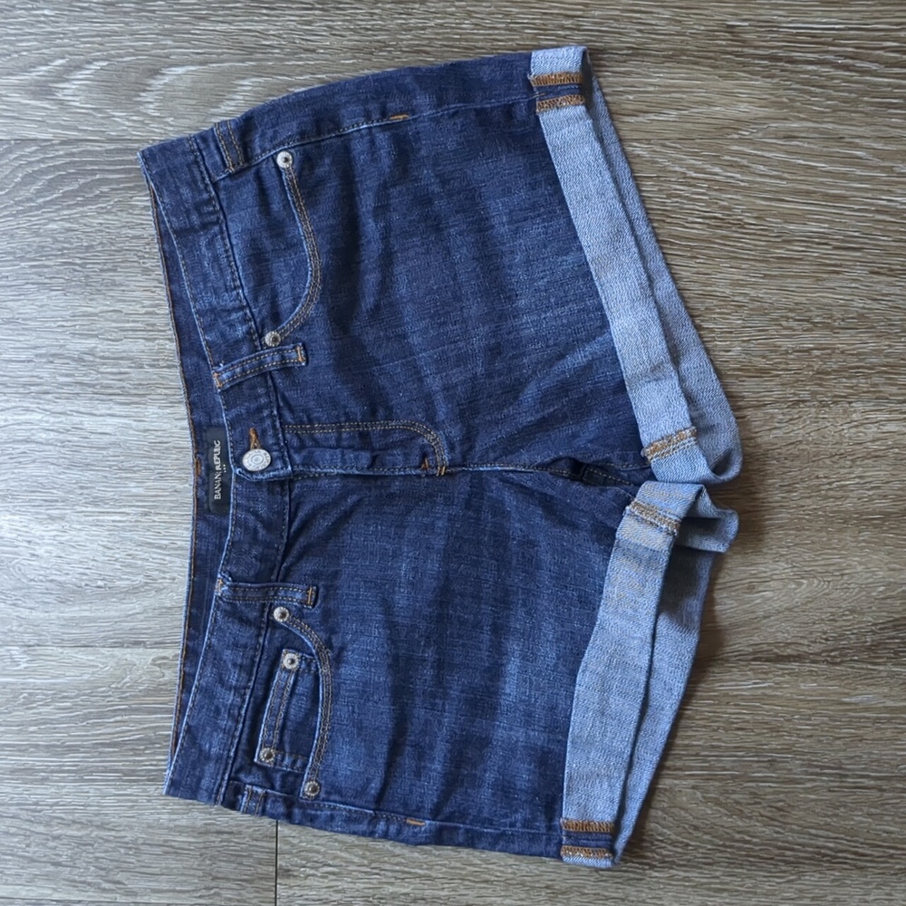 Banana Republic Cuffed Jean Denim Shorts Blue 28/6